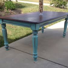 Love Doing Farm Tables Especially In Turquoise Turquoise Kitchen Tables Painted Kitchen Tables Turquoise Table