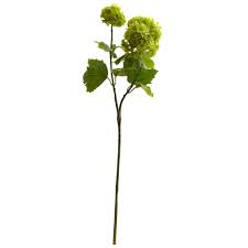 Attractive faux flower centerpiece that is based on silk flowers. Set Of 6 Artificial Plant Green Nearly Natural 2165 S6 18 Snowball Hydrangea Flower Artificial Plants Flowers Artificial Flowers