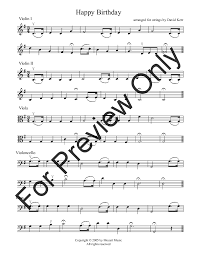 Select the image of the song below for a free, printable pdf of the melody. Happy Birthday Violin Solo By Tradit J W Pepper Sheet Music