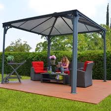 Tonnelle Autoportante Couv Terrasse Aluminium 3x3 M Gazebo De Patio Belvedere Pergola
