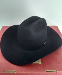 Stetson 7 1 8 Black Long Oval 4x Beaver Western Cowboy Hat With Box Cowboy Hats Stetson Hats