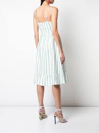 Reformation Linen Eileen Striped Dress In White Lyst