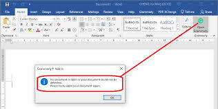 Faq Grammarly For Microsoft Office Add In Document Not Detected Error Ocio