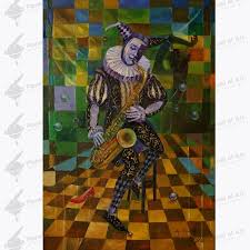Jeden z wielu obrazów stworzonych przez krzysztof iwin. Obraz Olejny Abstrakcja Orfeusz I Eurydyka Planet Of Art