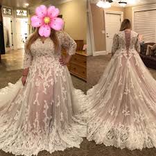 Plus Size Beautiful Brides Wedding Dress Train Long Sleeve Wedding Dress Lace Online Wedding Dress