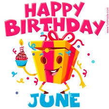 See what famous, interesting and notable events happened throughout history on june 9. Funny Happy Birthday June Gif Download On Funimada Com