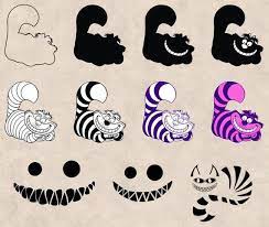 Cheshire Cat Clipart Pack Svg Png Eps Dxf Vector Format Etsy In 2021 Cat Clipart Cheshire Cat Drawing Clip Art