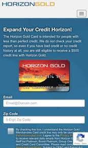 While the horizon gold card doesn't require a credit check, it only. Horizon Gold Card Review 750 Unsecured Credit Limit Shop At The Horizon Outlet No Credit Check