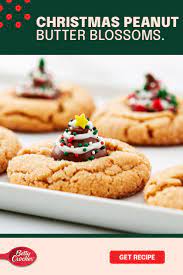 Christmas Peanut Butter Blossoms Recipe Cookies Recipes Christmas Christmas Baking Christmas Snacks