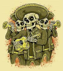 Skeleton embroidery, modern embroidery, anatomy embroidery, mexican skeleton art, original embroidery hoop art, textile art glukoshkastore. Comic Mariachi Skeletons Skeleton Art Mexican Art Lowrider Art