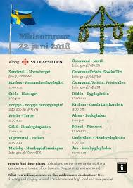 Our family and friends in sweden are getting ready to celebrate midsummer this coming weekend. S T Olavsleden Glad Midsommar Or Happy Midsummer To Celebrate We Share This List With Swedish Festivities Along St Olavsleden Facebook