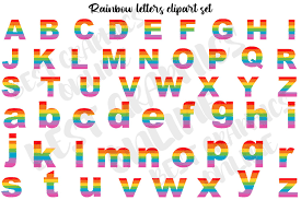 Download Rainbow Letter Clipart Set Colorful Rainbow Letters Clipart 993266 Illustrations Design Bundles