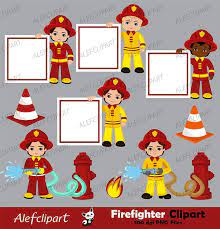 firefighter digital clipart fireman boys clip art fire etsy in 2021 school photo booth ideas digital clip art fireman
