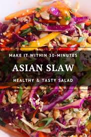 Crunchy Asian Slaw Purple Cabbage Asian Slaw Recipe Asian Slaw Red Cabbage Slaw Breakfast Recipes Indian