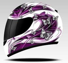 Black And Purple Motorcycle Helmet Thunder Butterfly Womens Motorcycle Motorbike Helmet Purple If I Ever Rode One I Would So Get Thi Womens Motorcycle Helmets Motorcycle Women Motorbike Helmet