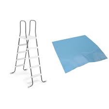Intex Steel Frame Above Ground Swimming Pool Ladder Pool Ladder Step Pad In 2021 Pool Ladder Swimming Pool Ladders Above Ground Swimming Pools