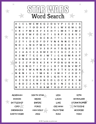 You'll find three different levels of hard word searches below, each growing in difficulty based upon the number of words you need to find. Star Wars Word Search