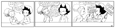 In ballin', cindy's constant taunting during the game may be considered flirtatious. Huey And Jazmine S First Date The Boondocks Know Your Meme