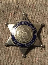 Deputy Coroner Cook County Chicago C H Hanson Police Badge Badge Cook County