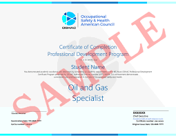 Oshac 195 Hours Oil Gas Specialist Occupational Health And Safety Train The Trainer Occupational Safety