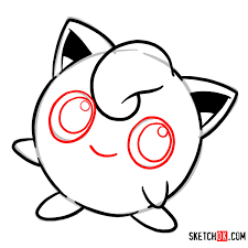 How To Draw Jigglypuff | Pokemon - Sketchok Easy Drawing Guides