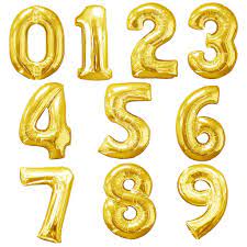 18 50th anything helium foil balloon (5 pack)#17388. Gold Number Balloons Novocom Top