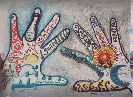 Using Our Hands And Tracing Them One Hand Symbolizes What We Want To Let Go Of And The Other Hand Repres Tracing Art Expressive Art Solution Focused Therapy