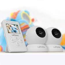 Levana Lila Digital Baby Video Monitor With Night Vision And Talk To Baby Intercom 2 Cameras Included Baby Monitor Video Monitor Baby Baby Monitors