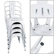 With the devoko gaming chair, you get two color style options in this material. Devoko Metal Indoor Outdoor Chairs Distressed Style Kitchen Dining Chairs Stackable Side Chairs With Back Set Of 4 Blue Pricepulse