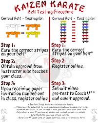 Belt Exam Promotion Requirements Kaizen Karate