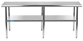 Amazon Com 30 X 96 Stainless Steel Work Table With Under Shelf Nsf Certified Kitchen Island Food Prep Laundry Garage Utility Bench Industrial Scientific