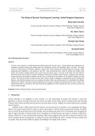 Check spelling or type a new query. Pdf The Study Of Quranic Teaching And Learning United Kingdom Experience