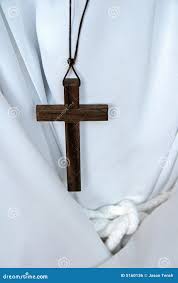 Cross worn by an alter boy stock photo. Image of concepts