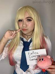 My two cosplays for Emiru's cosplay contest. Misa Amane and Marin Kitagawa.  Follow my socials @PoofyyPenguin💞 : r/emiru