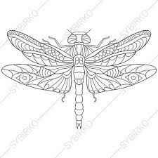 Drawing dragonfly in the sunflowers. Coloring Pages For Adults Digital Coloring Page Dragonfly Etsy Free Printable Coloring Pages Coloring Pages Printable Coloring Pages