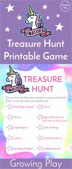 You will be added to our mailing list but you can unsubscribe and delete your data at any time. Unicorn Treasure Hunt Game Free Printable Growing Play