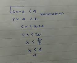 Nilai x yang memenuhi pertidaksamaan berikut adalah. Tentukan Nilai X Yang Memenuhi Pertidaksamaan Berikut Yaitu Akar Kuadrat 5 X Kurang 4 Kurang Dari 4 Brainly Co Id
