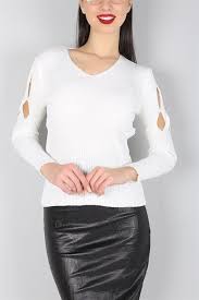 V Yaka Kol Kesik Bayan Triko Kazak 670k 24 95 Tl Trend Giysen Moda Stilleri Triko Moda