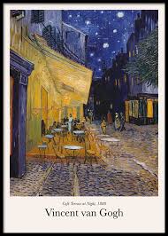 Van Gogh - Café Terrace at Night Affiche - Café en ville - desenio.fr