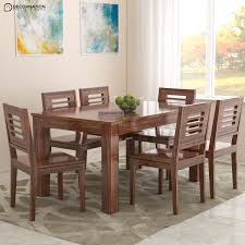 Home owners get day by day doing daily tasks in the table or even playing games. Bilzen Solid Wood 6 Seater Dining Table Set Decornation