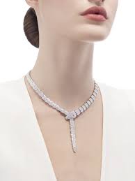 Serpenti Viper Necklace 348165 Bvlgari In 2021 Silver Necklace Prom Diamond Necklace Designs Fancy Necklace