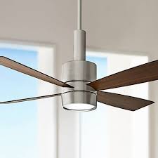 54 Casablanca Bullet Brushed Nickel Ceiling Fan 4d712 Lamps Plus Ceiling Fan Brushed Nickel Ceiling Fan Ceiling Fan With Light