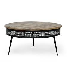 Each table top is a natural reclaimed wood product, providing additional character with some variation in color and texture based on the raw material available. Hurford Modern Industrial Handcrafted Mango Wood Coffee Table Natural Black Christopher Knight Home Target