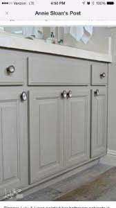 Annie Sloan Chalk Paint French Linen Sealed With Clear Wax And Added A Little Dark Wax To Give It An Antiqued Painting Cabinets Maple Cabinets Bathroom Redo