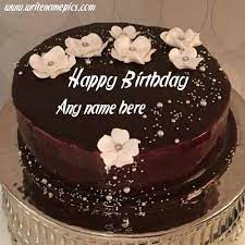 Write The Name On This Chocolate Cake Image Birthday Cake Chocolate Happy Birthday Cake Images Chocolate Cake Images