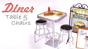 Doll Cafe Diner Furniture Tutorial Table Chairs Miniature Cafe Miniature Diner Doll House