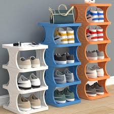 Amazon｜スリム シューズラック 3段-9段 下駄箱 折りたたみ 靴箱 靴棚 靴収納キャビネット ミニマリスト シューズボックス  簡単な保管とアクセス 組立簡単 (カラー : Bule, Size : 9 Layer)｜据え置き型シューズラック オンライン通販