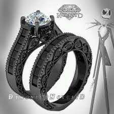 Wedding Rings Jack Skellington Inspired Nightmare Before Christmas Rings Nightmare Before Christmas Wedding Gothic Wedding Rings