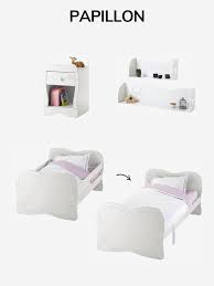 Lit Evolutif Enfant Ligne Papillon Blanc Vertbaudet