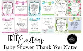 5 out of 5 stars. Free Custom Baby Shower Thank You Notes 101 Different Designs